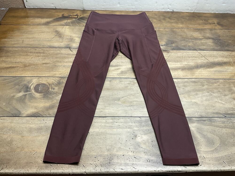 Fanka Leggings Womens XS Brown Body Sculpt Side Pocket High Rise 7/8 Athletic